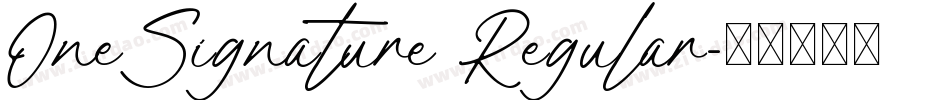 OneSignature Regular字体转换